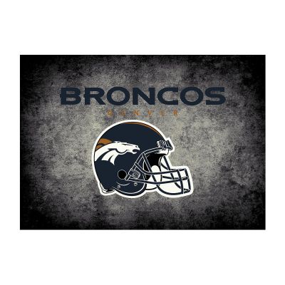 Denver Broncos Distressed Area Rug