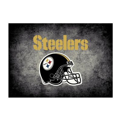 Pittsburgh Steelers Distressed Area Rug
