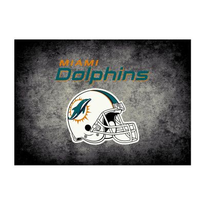 Miami Dolphins Distressed Area Rug