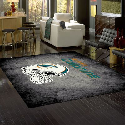 Miami Dolphins Distressed Area Rug