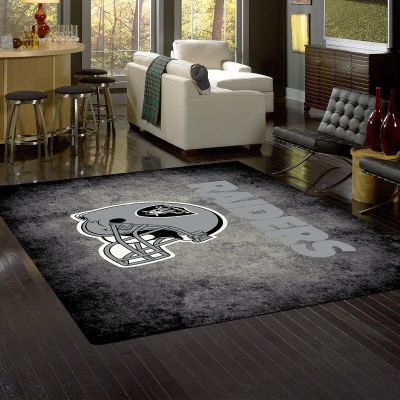 Las Vegas Raiders Distressed Area Rug