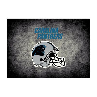 Carolina Panthers Distressed Area Rug