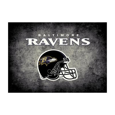 Baltimore Ravens Distressed Area Rug