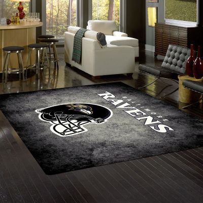 Baltimore Ravens Distressed Area Rug