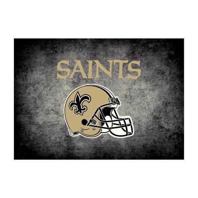 New Orleans Saints Distressed Area Rug