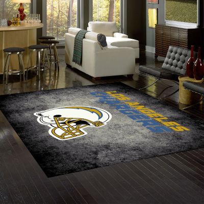 Los Angeles Chargers Distressed Area Rug