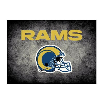 Los Angeles Rams Distressed Area Rug