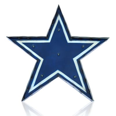 Dallas Cowboys Recycled Metal Logo Lighted Sign
