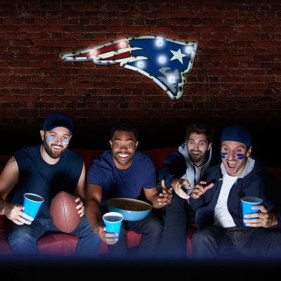 New England Patriots - Pat Patriot - Recycled Metal Logo Lighted Sign