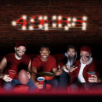 San Francisco 49ers Recycled Metal Logo Lighted Sign