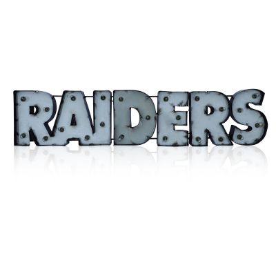 Las Vegas Raiders Recycled Metal Logo Lighted Sign