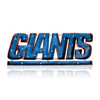New York Giants Recycled Metal Logo Lighted Sign