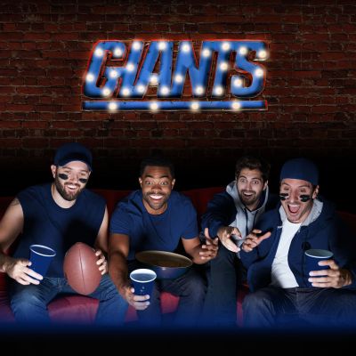 New York Giants Recycled Metal Logo Lighted Sign