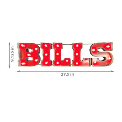 Buffalo Bills Recycled Metal Lighted Sign