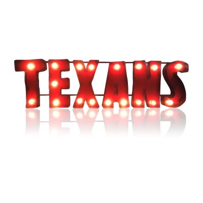 Houston Texans Recycled Metal Logo Lighted Sign