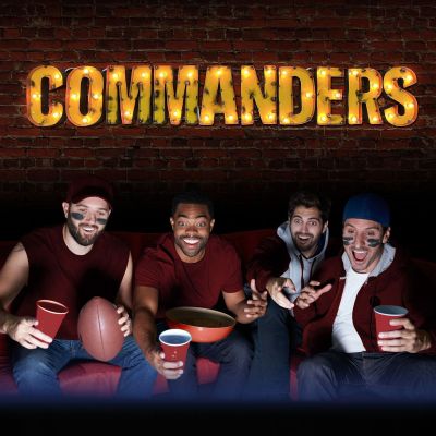 Washington Commanders Recycled Metal Lighted Sign