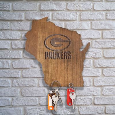 Green Bay Packers Wooden Magnetic Keyholder