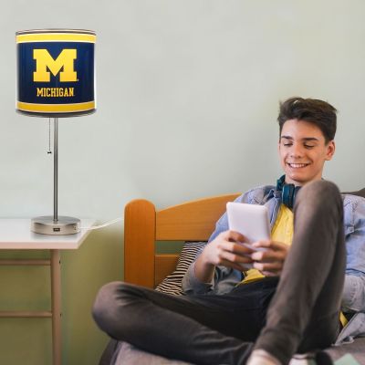 Michigan Wolverines Chrome Desk Lamp