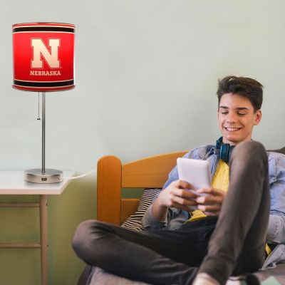 Nebraska Cornhuskers Chrome Desk Lamp