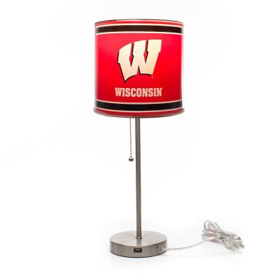 Wisconsin Badgers Chrome Desk Lamp
