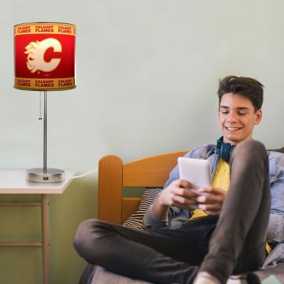 Calgary Flames Chrome Desk Lamp
