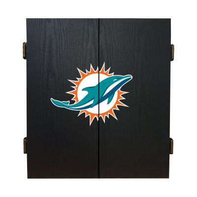 Miami Dolphins Fans Choice Dart Cabinet Set