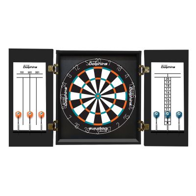Miami Dolphins Fans Choice Dart Cabinet Set