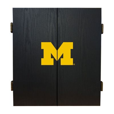 Michigan Wolverines Fans Choice Dart Cabinet Set