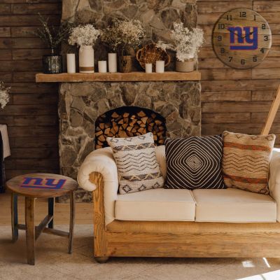 New York Giants Oak Barrel Table