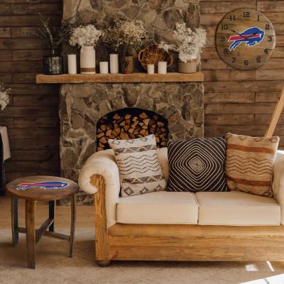 Buffalo Bills Oak Barrel Table