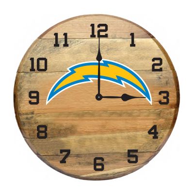 Los Angeles Chargers Oak Barrel Clock