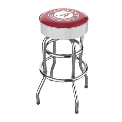 Alabama Crimson Tide Red and Grey Chrome Bar Stool