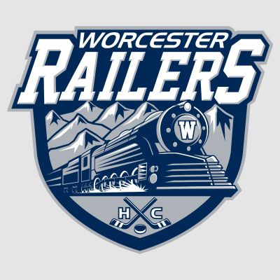 Hockey Wall Decals - Hockey Team Logos - Worcester Railers