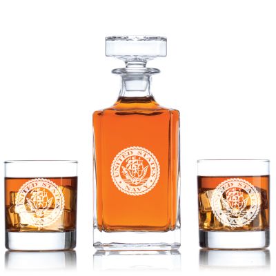 Personalized United States NAVY Decanter Set - Liquor Decanter Set  - Military Gift Ideas - Gifts For Him - Man Cave Gifts