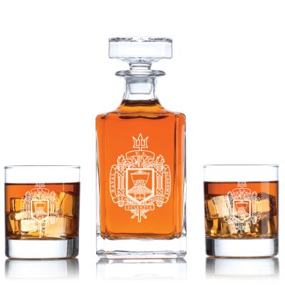 Personalized US NAVY Academy Decanter Set - Liquor Decanter Set - Military Gifts - Gifts For Him - Man Cave Gifts