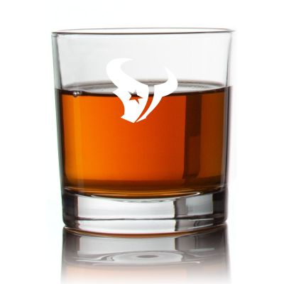 Engraved Houston Texans -Rocks Glass - Personalized Whiskey Glasses - Man Cave Gift Ideas - Gifts For Him - Sports Fanatic Gifts - 2pcs