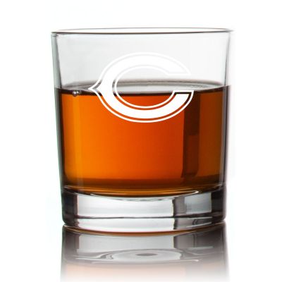 Engraved Chicago Bears Rocks Glass - Personalized Whiskey Glasses - Man Cave Gift Ideas - Gifts For Him - Sports Fanatic Gifts - 2pcs