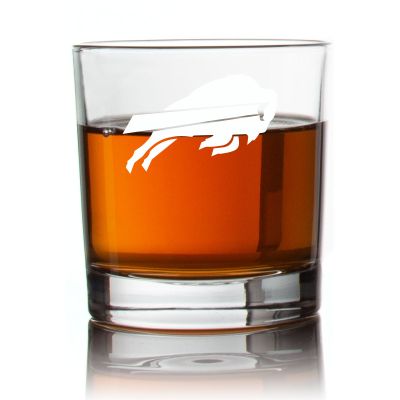 Engraved Buffalo Bills Rocks Glass - Personalized Whiskey Glasses - Man Cave Gift Ideas - Gifts For Him - Sports Fanatic Gifts - 2pcs