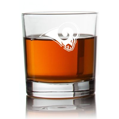Engraved LA Rams Rocks Glass - Personalized Whiskey Glasses - Man Cave Gift Ideas - Gifts For Him - Sports Fanatic Gifts - 2pcs