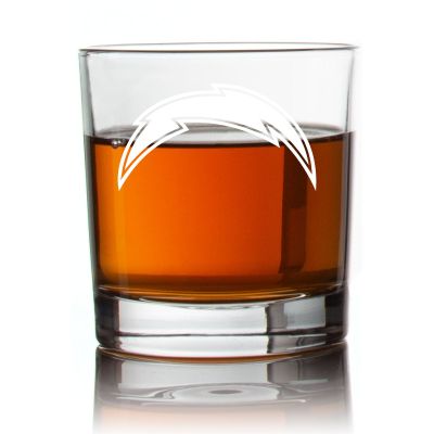 Engraved Los Angeles Chargers Rocks Glass - Personalized Whiskey Glasses - Man Cave Gift Ideas - Gifts For Him - Sports Fanatic Gifts - 2pcs