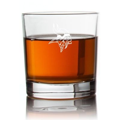 Engraved Minnesota Vikings Rocks Glass - Personalized Whiskey Glasses - Man Cave Gift Ideas - Gifts For Him - Sports Fanatic Gifts - 2pcs