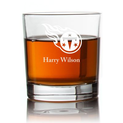 Engraved Tennessee Titans Rocks Glass - Personalized Whiskey Glasses - Man Cave Gift Ideas - Gifts For Him - Sports Fanatic Gifts - 2pcs