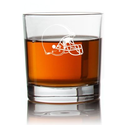 Engraved Football Helmet Rocks Glass - Personalized Whiskey Glasses - Man Cave Gift Ideas - Gifts For Him - Sports Fanatic Gifts - 2pcs