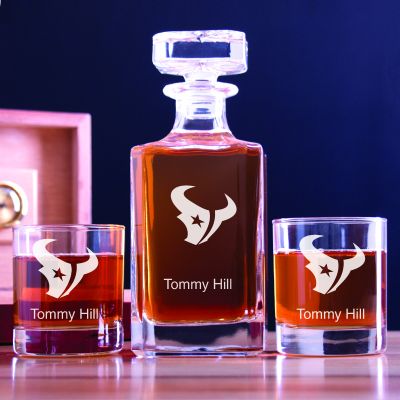 Houston Texans Decanter Set - Man Cave Gift Ideas - NFL Fanatic Fan Gift Ideas