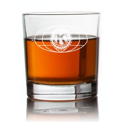 Engraved Kiwanis International Rocks Glass - Personalized Whiskey Glasses - Man Cave Gift Ideas - Gifts For Him - 2pcs