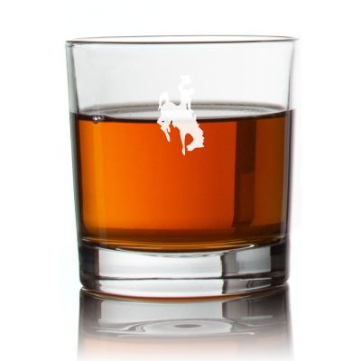 Engraved Bucking Horse and Rider Rocks Glass - Personalized Whiskey Glasses - Man Cave Gift Ideas - Gifts For Him - 2pcs