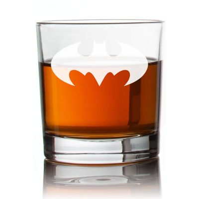 Engraved Classic Batman Rocks Glass - Personalized Whiskey Glasses - Man Cave Gift Ideas - Gifts For Him - 2pcs