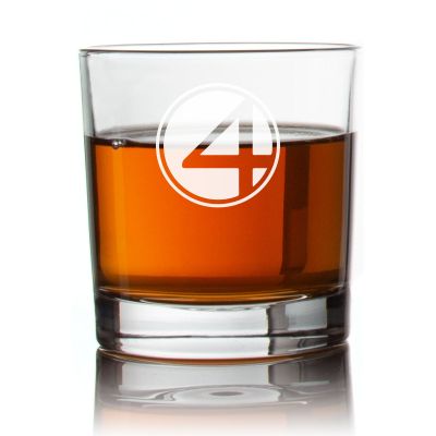 Engraved Fantastic Four Rocks Glass - Personalized Whiskey Glasses - Man Cave Gift Ideas - Gifts For Him - 2pcs