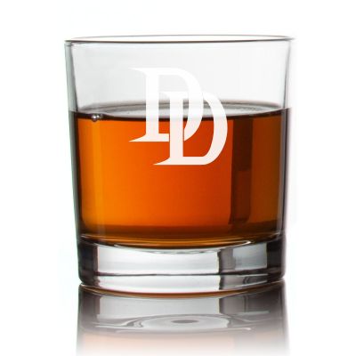 Engraved Dare Devil Rocks Glass - Personalized Whiskey Glasses - Man Cave Gift Ideas - Gifts For Him - 2pcs