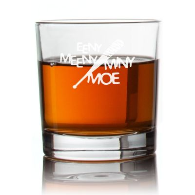 Engraved Eeny Meeny Miny Moe Lucille Neegan Rocks Glass - Personalized Whiskey Glasses - Man Cave Gift Ideas - Gifts For Him - 2pcs
